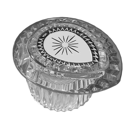 Jones Stephens Crystal Teardrop Single Lav Replacement Handle with Shallow Broach for Moen/Stanadyne H54025